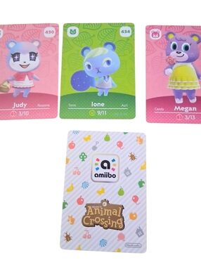 Judy Amiibo Cards Animal Crossing Nintendo 3 PC Set Women Girls Men Boys Teen